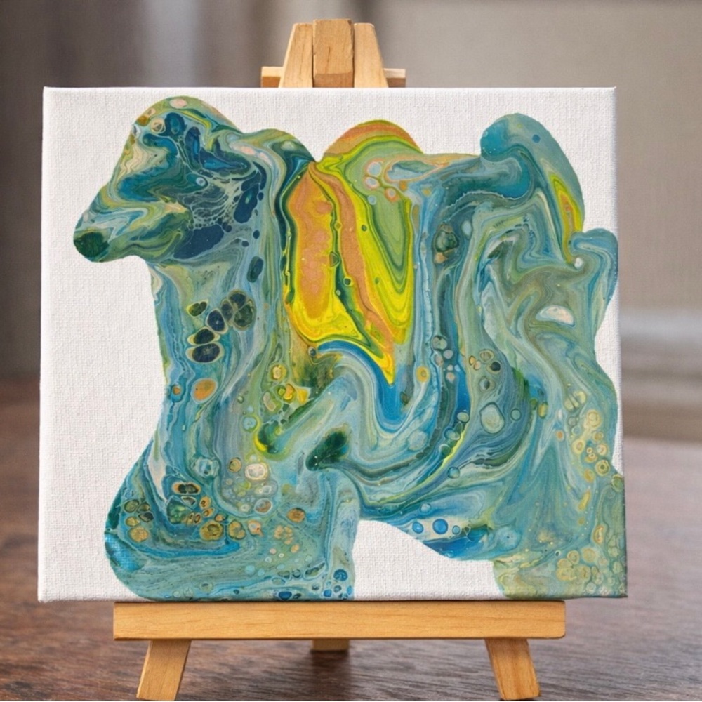 Hand crafted abstract canvas art painting